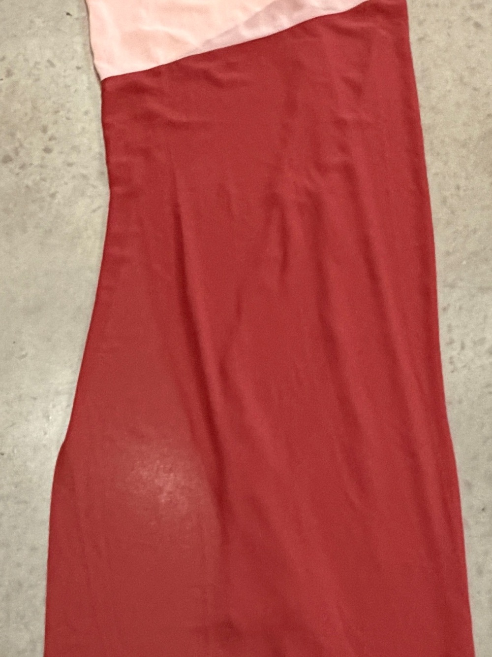 Colorblock Pink and Red Women’s Dress